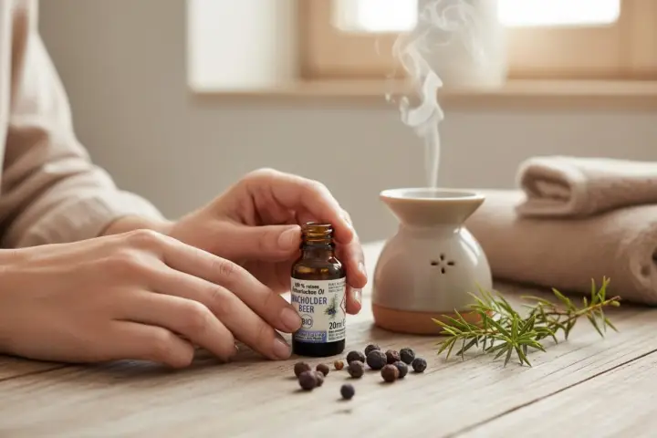 ETERIČNO ULJE BOROVICE 🌿 Prirodna snaga za detoks i olakšanje tijela.